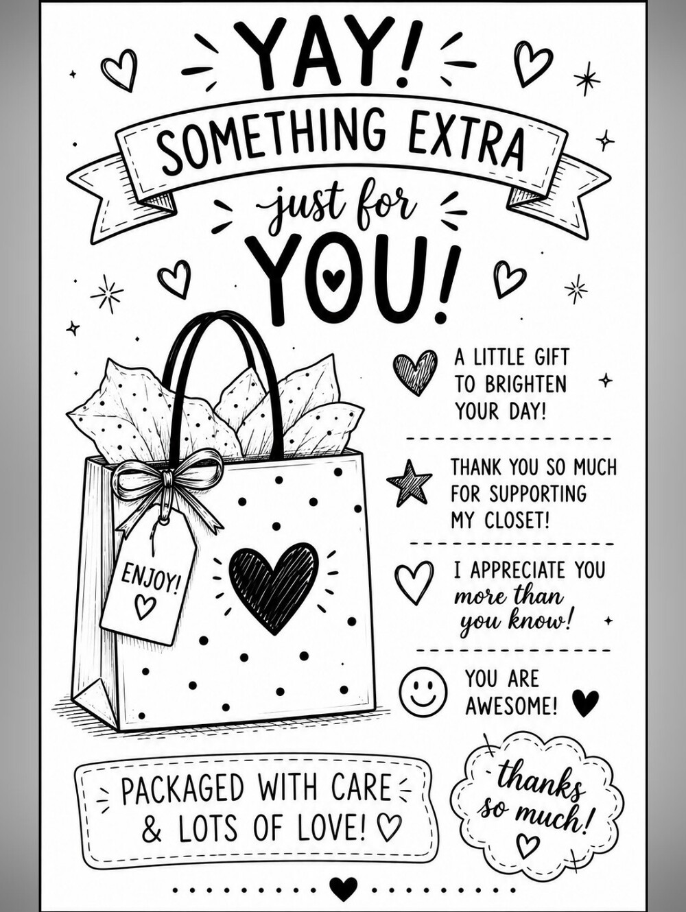 50ct, 4x6 FREE GIFT LABEL